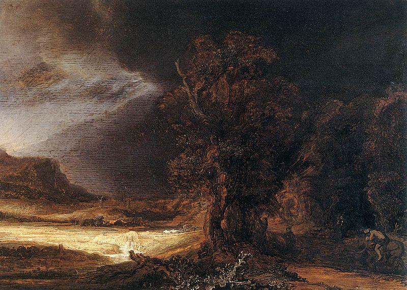 REMBRANDT Harmenszoon van Rijn Landscape with the Good Samaritan